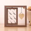HeMu Creative Double-sided Rotating Wooden Photo Frames Posing for Personalized Couples Gifts Commemorative Wooden Photo Frames