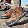Модный бренд Мужские ботинки Водонепроницаемые кожаные кроссовки Супер теплые мужские ботинки Уличные мужские походные ботинки Рабочая обувь Размер Кемпинг Охота