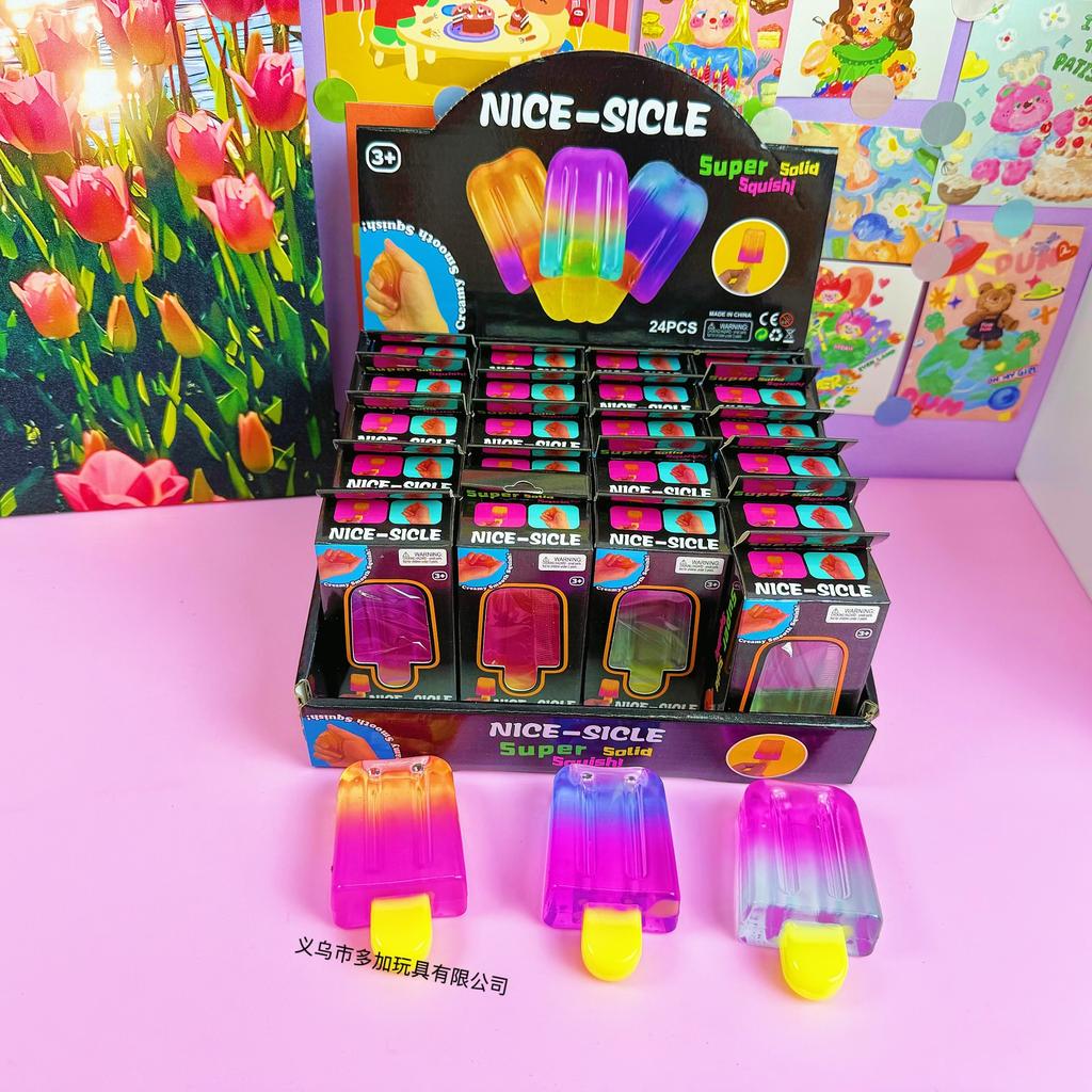Popsicle Pinch Music Box Simulation Food Play Tpr Color Popsicle Ice Cream Decompression Toy Is Easy To Pinch