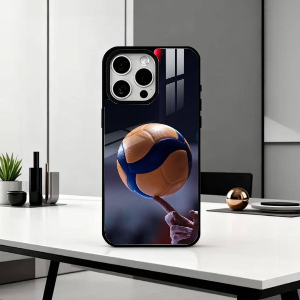 Крутой Спортивный Пляжный V-Волейбол Чехол Для Телефона Для iPhone17,16,15,14,13,12,11 Plus,Pro Max Магнитный Для Magsafe Беспроводной Зарядки
