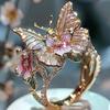 Non-fading Butterfly Ring Crafts Open Ring Clothing Accessories Vintage Rings