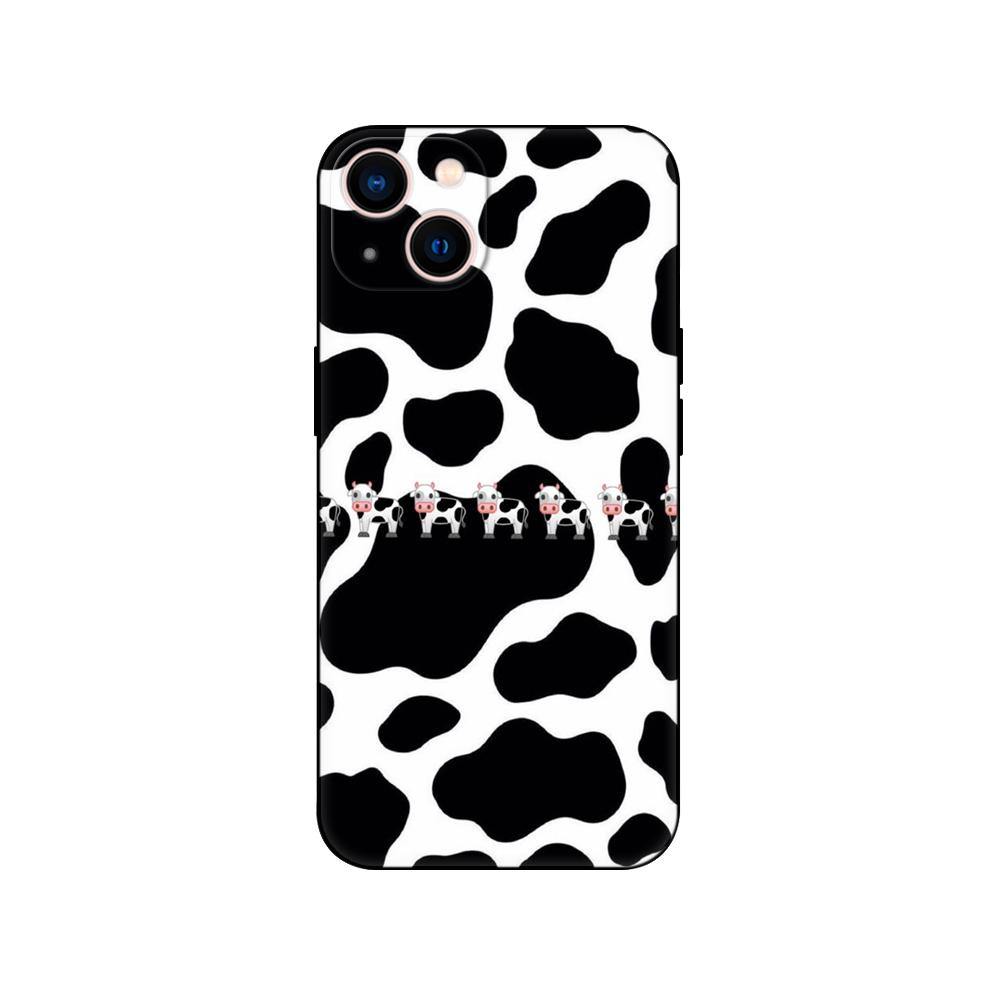 Black Tpu Case For Samsung Galaxy M53 M13 M62 A12 A22 A32 A42 A52 A72 4g 5g A20S Back coverCute Cow Stains Pattern