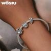 WOSTU 925 Sterling Silver Romance Retro Vine Charms for Women Girls Bracelet & Bangle DIY Jewelry