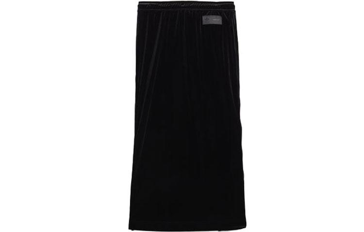 adidas Originals × Angel Chen Типичная длинная юбка с разрезом и 3 полосками Черная GM8746