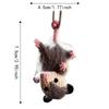 Crochet Rearview Mirror Accessory Handmade Knitted Screaming Possum Ornament  For Car Interior
