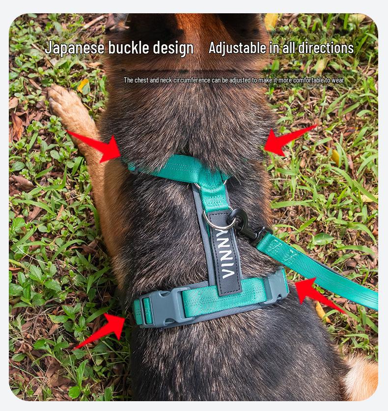 Регулируемый дышащий жилет для собак с взрывозащищенным тяговым тросом