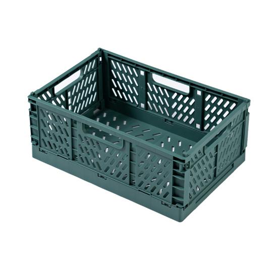  Storage Crate Box Collapsible Large Capacity    Sturdy Practical Collapsible Plastic Storage Crate Box for Cosmetic