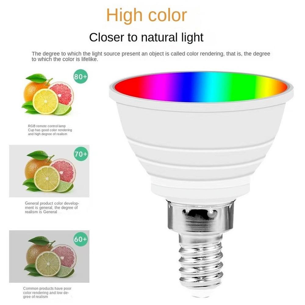 RGB Light Bulb E27 LED Smart Lamp 220V Colorful Bulbs E14 Color Light MR16 Spotlight GU10 Atmosphere Lampara For Home Decorative