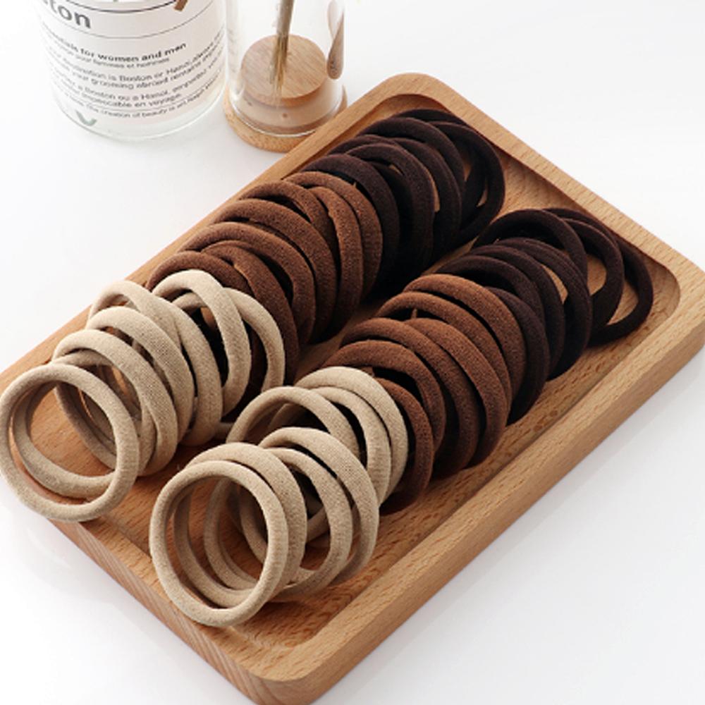 Черные резинки для волос 50/100 шт. – Высокоэластичные резиновые резинки для волос для женщин, держатели для хвоста и аксессуары-скранчи