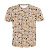 Summer Round Neck Shiba Inu 3D Print Top Doge Fan Streetwear Fashionable Casual Short Sleeved Men's T-shirts