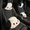 1pc Universal Car Headrest Neck Pillow Plush Dog Cute Cartoon Comfortable Vehicle Supplies Car Seat Accessories New Decoration