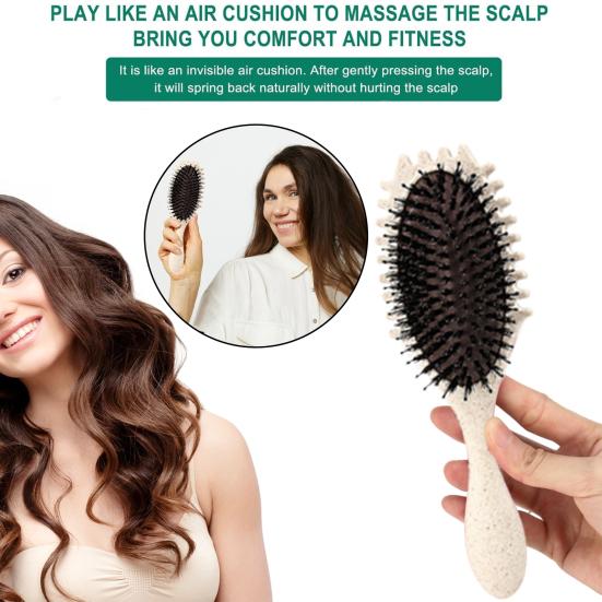 Щетка для волос с мягкой щетиной для массажа кожи головы, женская расческа для вьющихся волос, расческа для укладки волос, парикмахерский инструмент для девочек