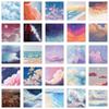 50pcs INS Landscape Oil Painting Stickers Vsco Vinyl Aesthetic Stickers for Water Bottles Waterproof Sticker for Kids Girl