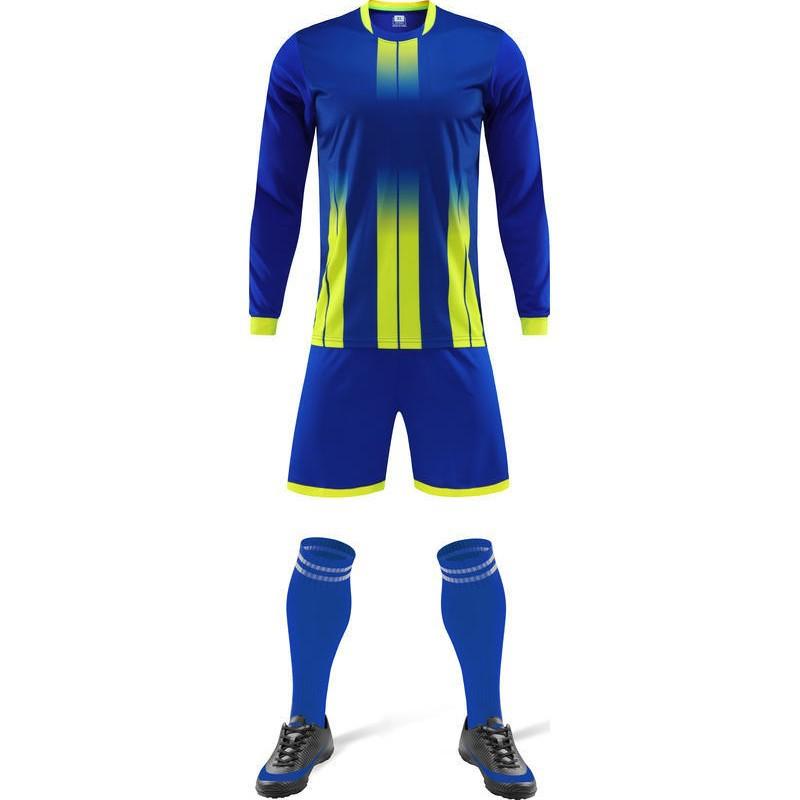Long Sleeve Football Uniform Set Men'S Competition Training Team Uniform Kids Adult Sports Suit Jersey Soccer Men'S Football Man