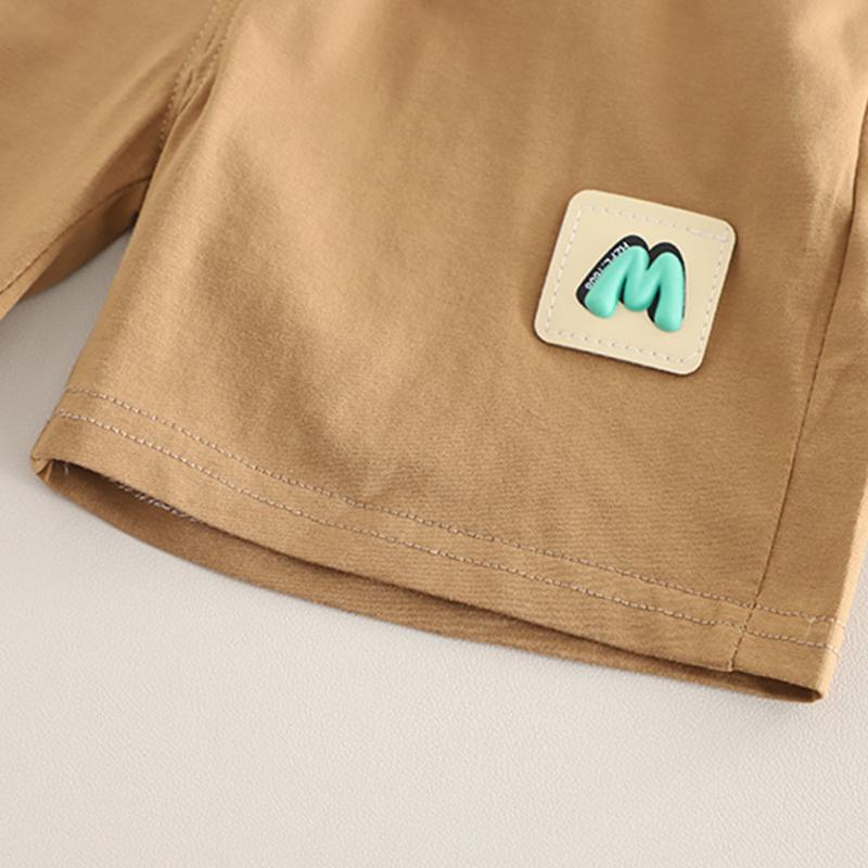 Children's Set Collar POLO Shirt Children's T-shirt Boys' College Style Casual Short Sleeved Shorts Two-piece Set