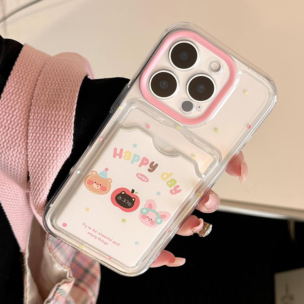 Чехол-картхолдер для телефона Apple MVUCA с красочным мультяшным принтом в горошек