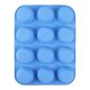 Форма для 12 кексов из мягкого силикона, круглая, с легким извлечением, форма для маффинов для кексов, маффинов, желе, мыла