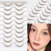 10 Pairs Natural Look Brown False Eyelashes Japanese Cosplay Dramatic Anime Lashes  for Women