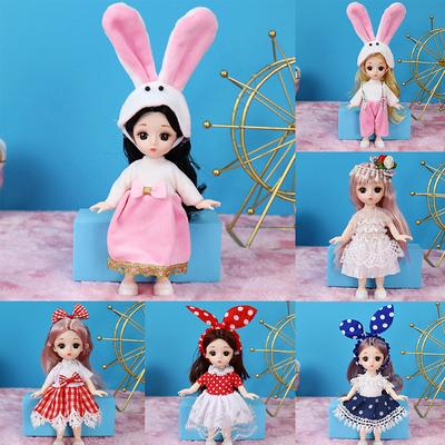 1 шт. Милая кукла-принцесса 17 см с одеждой, 13 шарниров, куклы Ob11 Bjd, игрушка для переодевания для девочек, подарок для DIY
