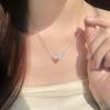 Love Necklace Female Summer Niche Design Sense Ins Wind Collarbone Chain Heart-shaped Pendant Korean Version Light Luxury Stainless Steel Neck Chain