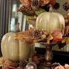 Yousheng Halloween Glitter Pumpkin Ornament Twinkle Pumpkin Figurine Resin Statue Sculpture Home Office Fall Holiday Harvest Festival Decoration