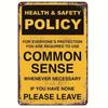 1pc "Common Sense Policy Trash Metal Sign" Decorative Wall Art, Original Design Decorative Gift Suitable for Home Wall Outdoor