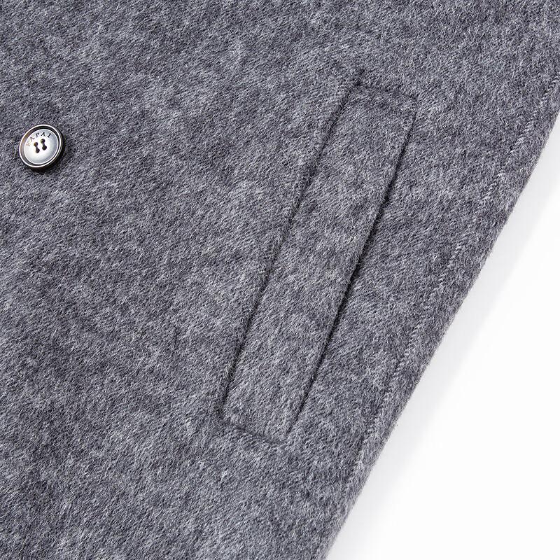 FAPAI Men's Double-Breasted Wool Blend Overcoat