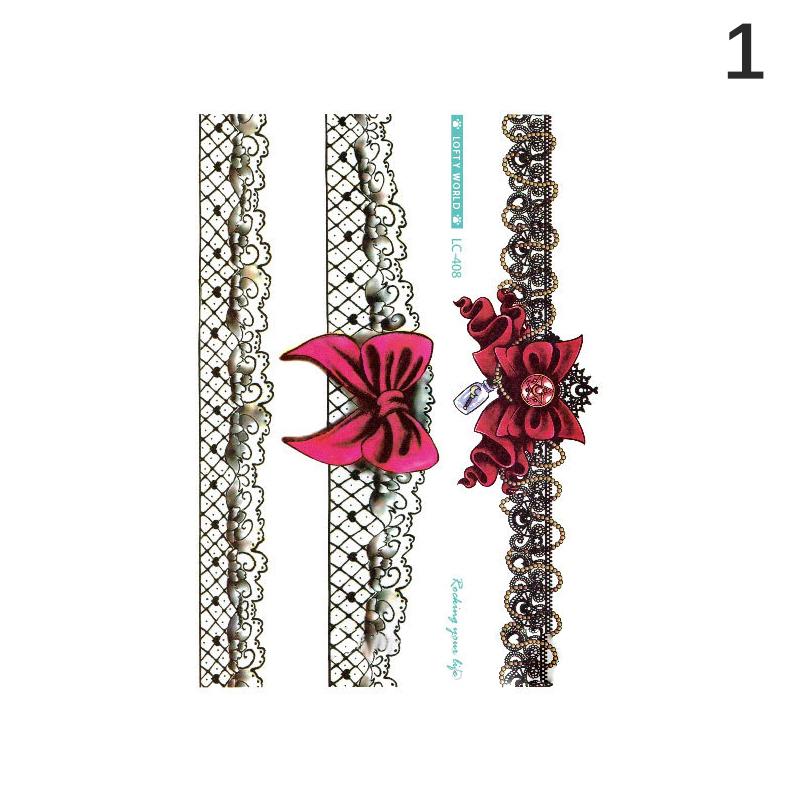 1 Sheet Waterproof Temporary Tattoo Sticker Arm Leg Body Art Sticker For Woman