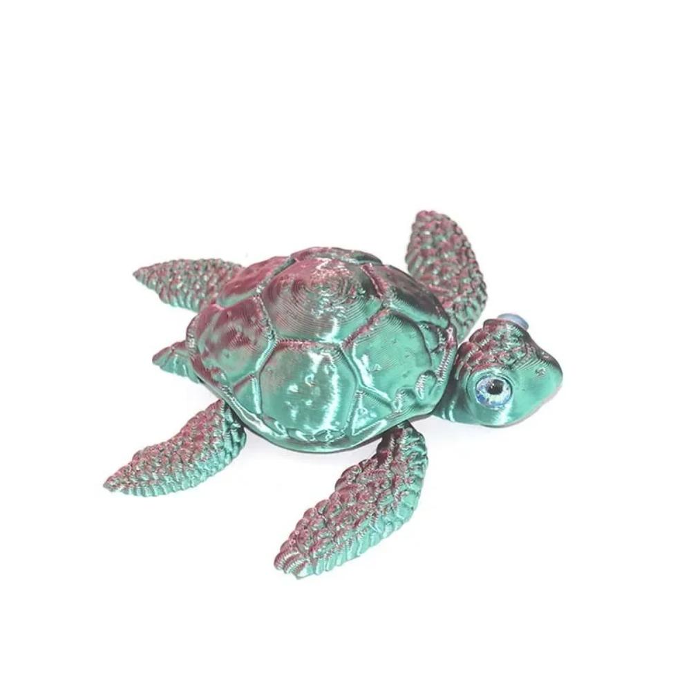 3D Printed Turtle Multi Joint Movable Ornament Versatile Shapes Creative Home Office Desktop Ornament 2025 New Year Gift Crafts