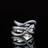 Cao Shi 2021 Retro Silver-Plated Snake Unisex Ring