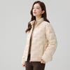 Autumn and winter light down jacket women's warm stand-up collar white duck down short jacket shows height and thinness