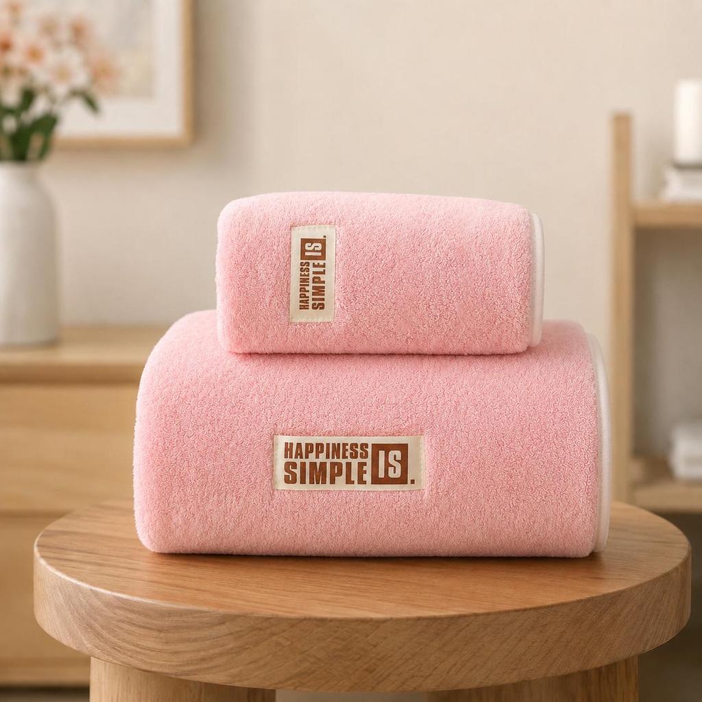 Утолщенное Мягкое и Безопасное для Кожи Коралловое Флисовое Банное Полотенце для Пар - Впитывающее Воду, Не Линяющее, Идеально для Лица, Бытового Использования и Мужчин