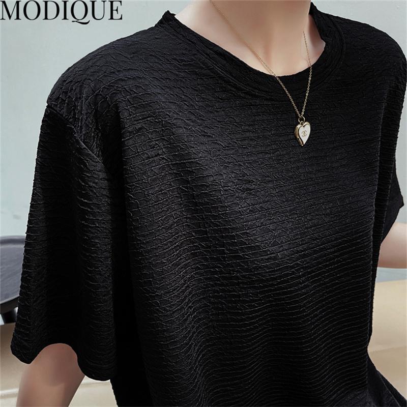 MODIQUE Summer Plus Size New Dress Shirt Women Loose Patchwork Solid Cotton Linen A-Line Dress Casual Female Dresses O-Neck Short Sleeve