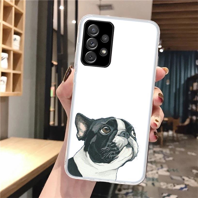 Pug Dog French Bulldog Soft Phone Case For Samsung Galaxy A52 A42 A32 A12 A22 A51 A50S A30S A20S A10S A71 A41 A31 A21S A40 A20E