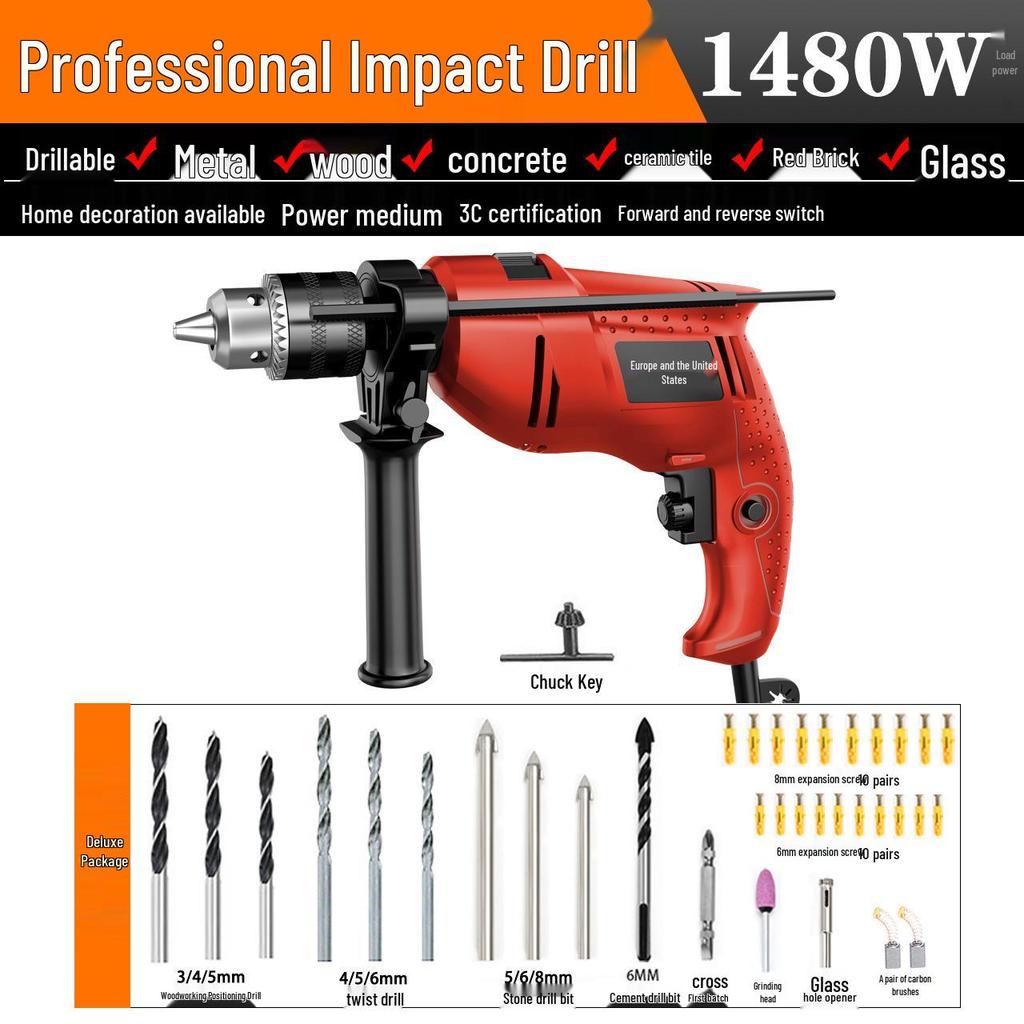 High-Power Variable Speed Hand Drill & Electric Hammer