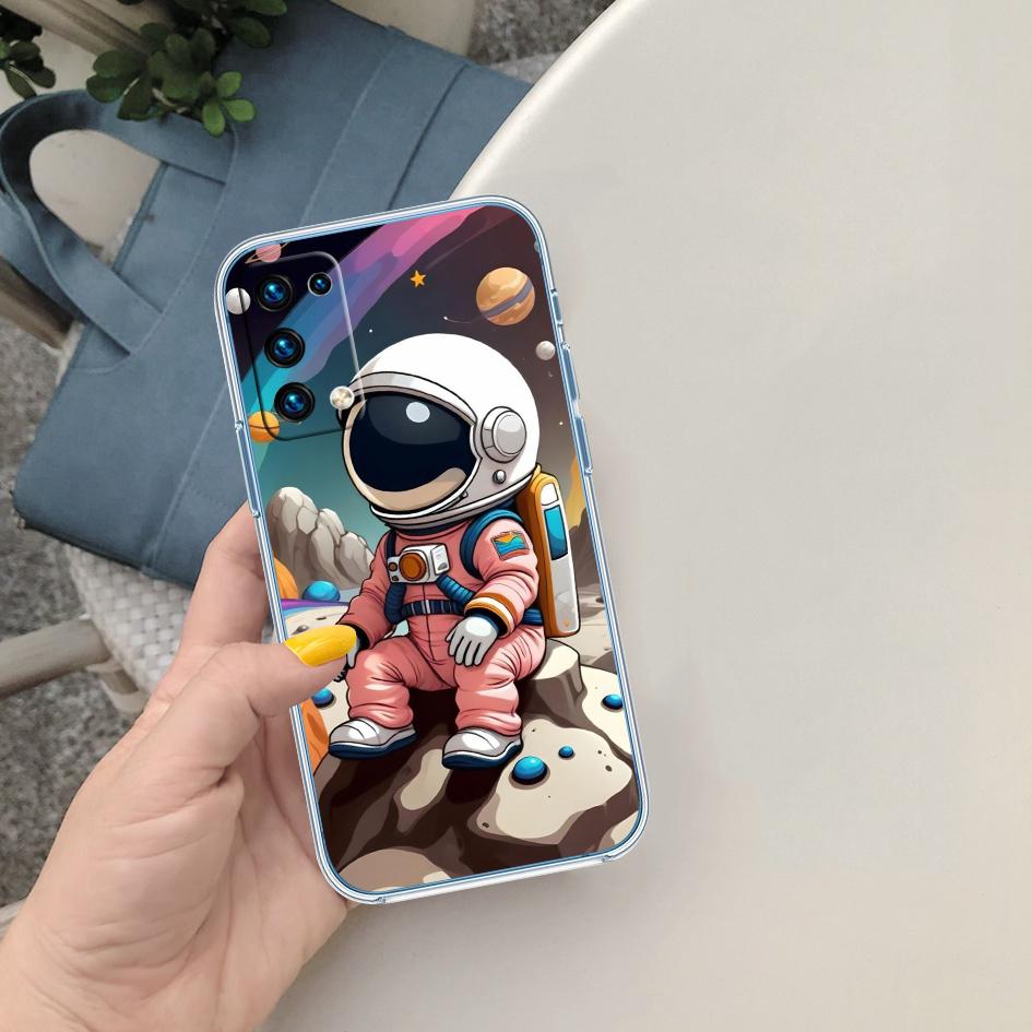CJ12 Astronaut Space Moon Case for Motorola Moto E13 E15 E20 E22 E22I E22S E30 E32 E40 E7 E7I G Plus Power Play Stylus G22 G14