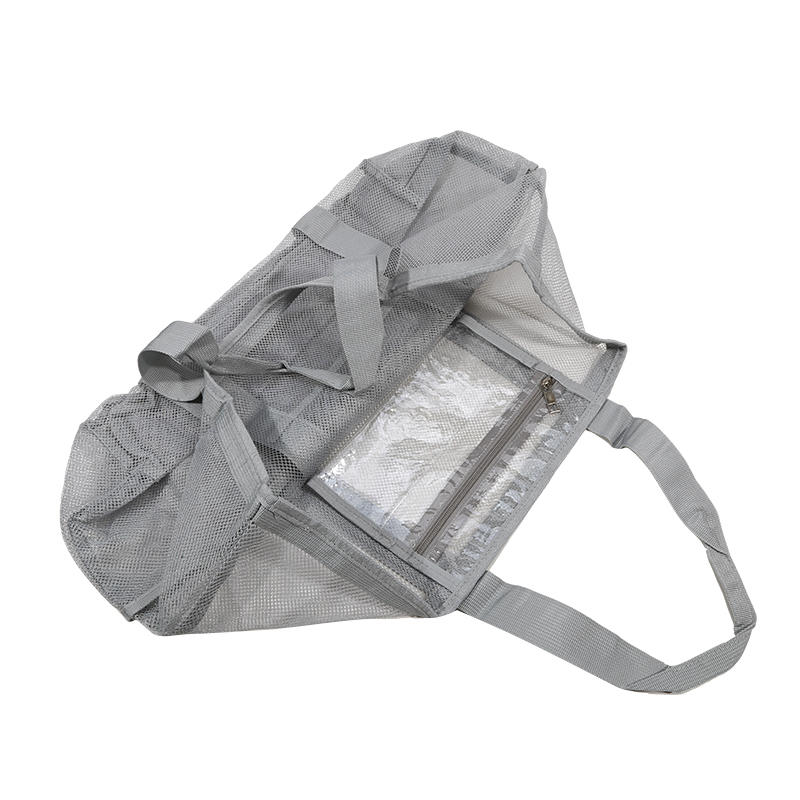 Пляжные сумки для женщин, летние, для путешествий, сетчатая сумка-тоут с большим внутренним карманом, песозащитная, плетеная, на плечо, ручная сумка