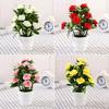 2021 Artificial Fake Rose Flowers Plants In Pot Outdoor Garden Office Home Decor