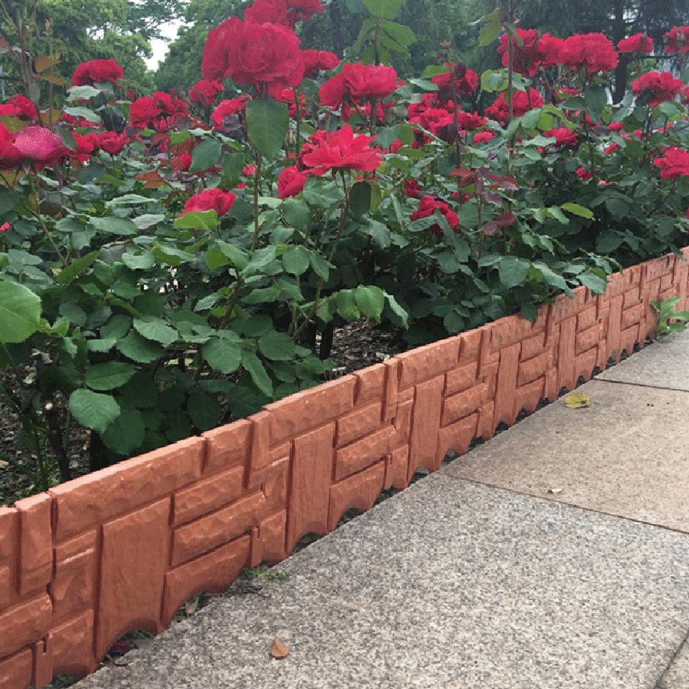 Новый пластиковый газонный бордюр из 6 шт., ограждение для сада, двора, растения, цветочная клумба, декоративный забор 2020 г.