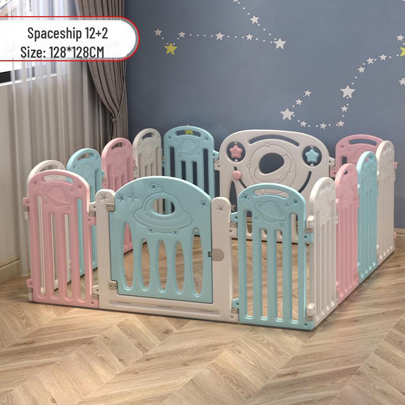 Детский безопасный манеж с ковриком для ползания в помещении и защитой от падений