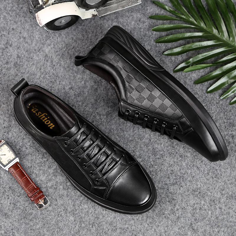 Модные Новые Трендовые Мужские Повседневные Туфли Кроссовки из Натуральной Кожи Высокого Качества Мужская Обувь для Скейтборда На Все Случаи Жизни Tenis Masculino Тренеры