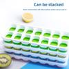14 Cell Soft Plastic Ice Cube Mold with Lid for Freezing and Storage