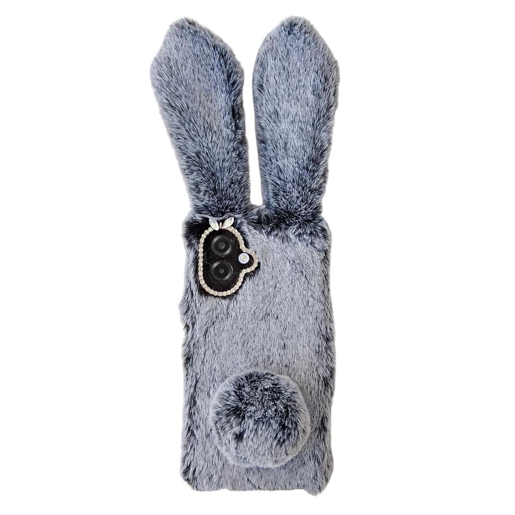 For Samsung Galaxy A07 4G Case Plush Cute Bunny Winter Fluffy TPU Phone Cover