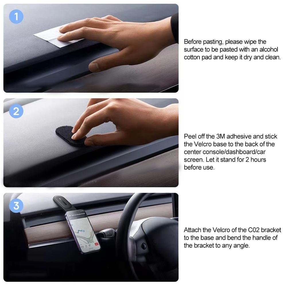 Ультратонкий магнитный автомобильный держатель для телефона, скрытое крепление на приборную панель, сильный магнит, минималистичный