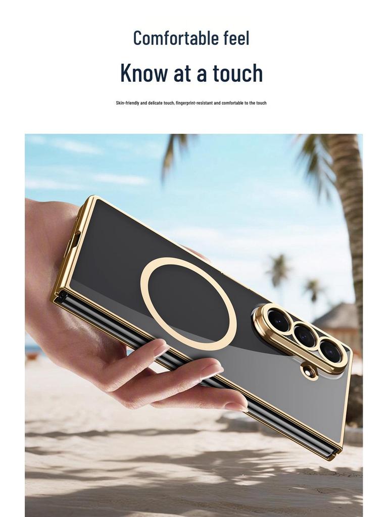 Samsung Z Fold7 Case: High-Transparency, Anti-Drop, Magnetic Film-Integrated Protective Cover