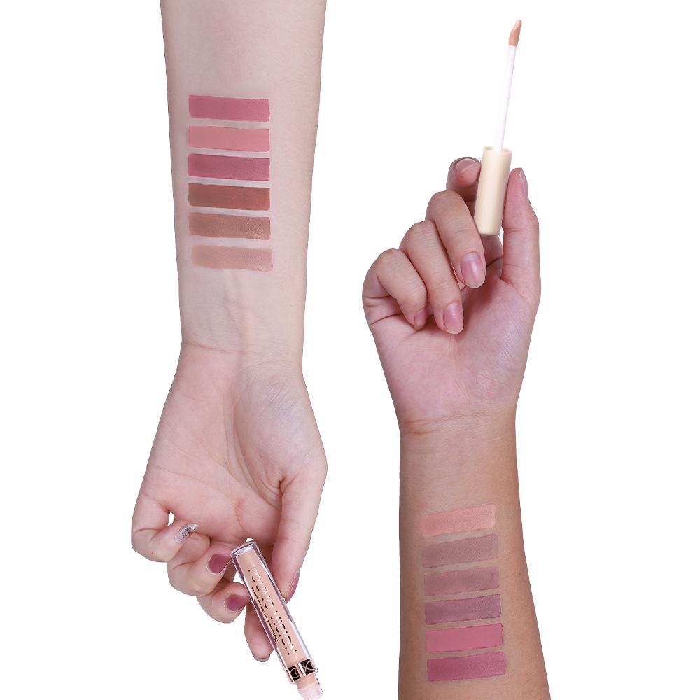 YOUNG VISION Набор из 6-ти цветных блесков для губ, водостойкий, с антипригарным покрытием