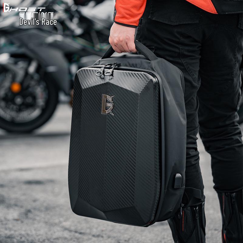 Devil Race Large-Capacity Motorcycle Helmet Backpack & Saddle Bag for Commuters