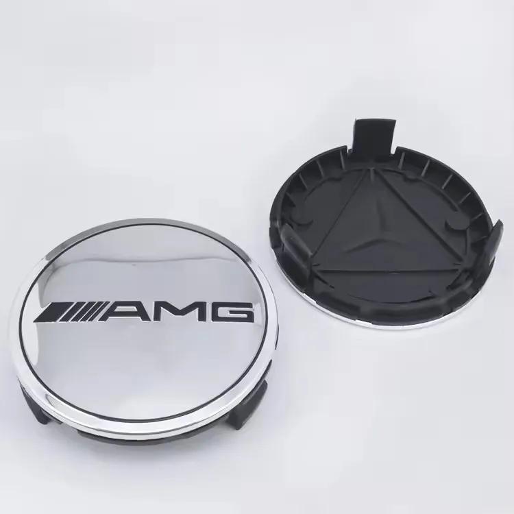 4Pcs 75mm Brabus Logo Car Emblem Wheel Center Hub Cap Accessories AMG Apple For Mercedes Benz W204 GLA GLC CLA W205 W203 W206