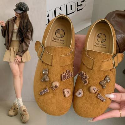 Женские осенние новые лоферы на плоской подошве, дышащие, удобные, нескользящие, на одной педали