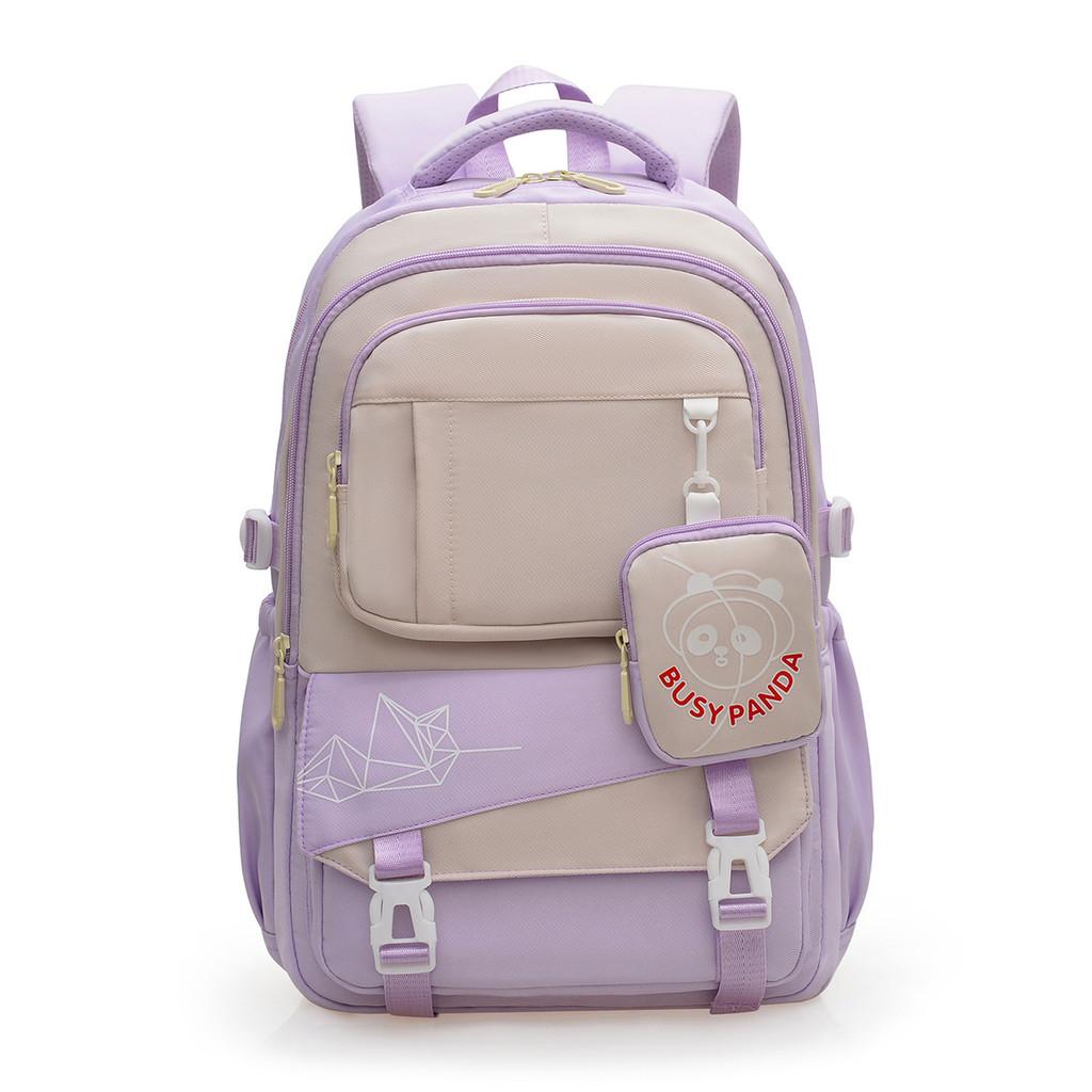 Color Matching Trendy Nylon Travel Backpack Lightweight Schoolbag Gift Kids